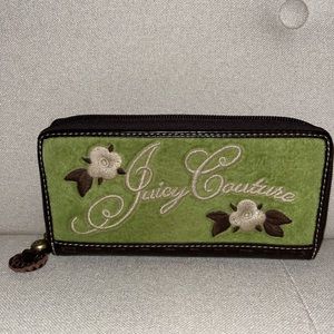 Green Juicy Couture Velvet Wallet
